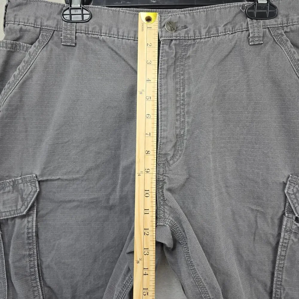 Carhartt Force Tappen Cargo Shorts Mens 38 (Fits 36x10) Gray Relaxed Fit 101168